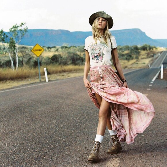 Spell & the Gypsy, Poinciana Maxi Skirt, Cotton Candy, XL (like M), EUC - Picture 2 of 7